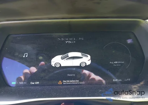 2017 Tesla Model S 100D/60D/75D/90D/P100D z USA, uszkodzony, nr VIN 5YJSA1E27HF188034